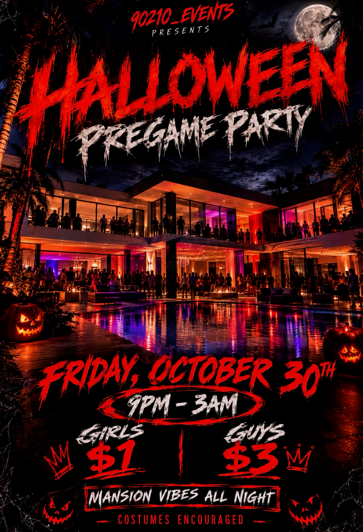 October 30th: Pre game halloween party