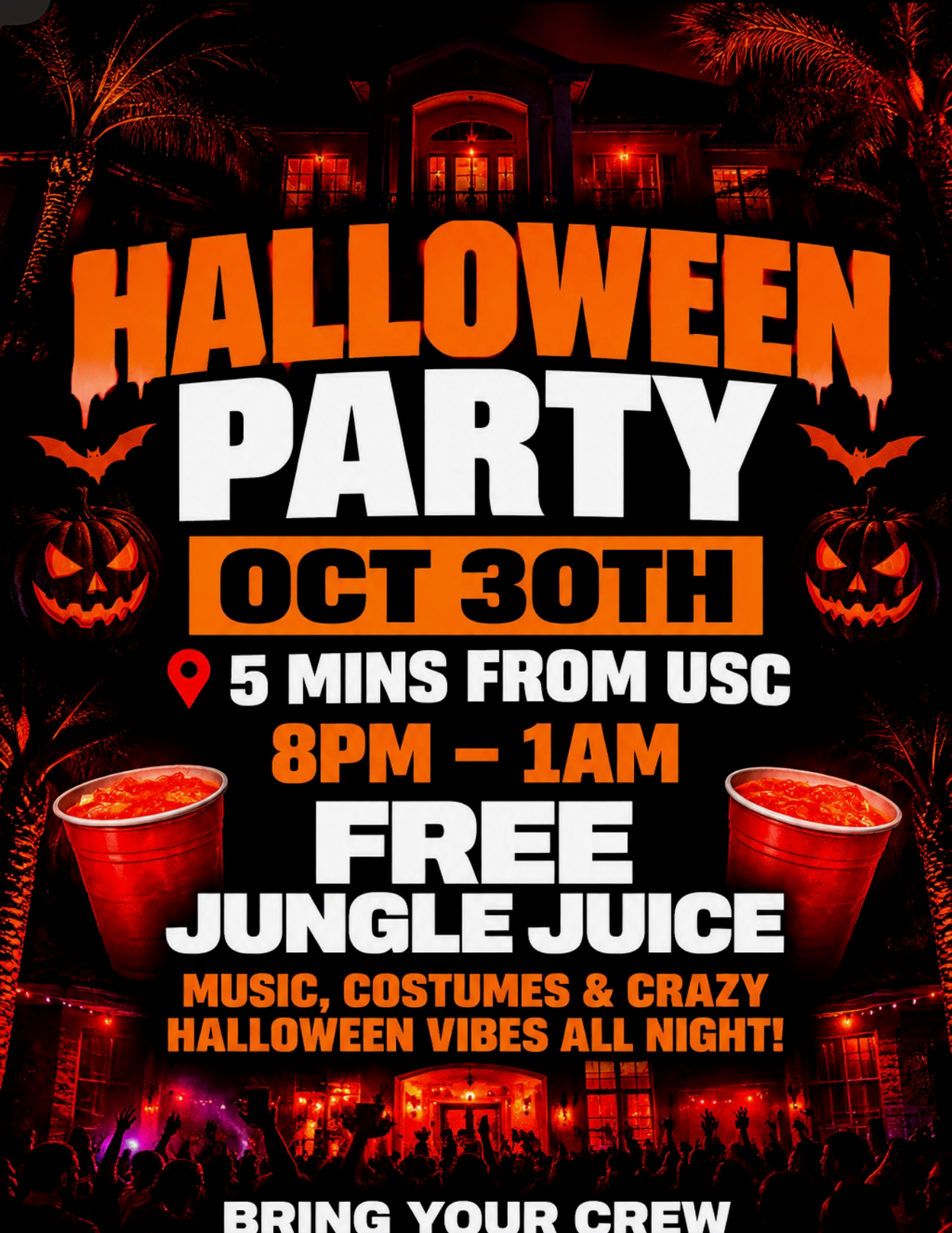 October 30th: FREE JUNGLE JUICE PRE HALLOWEEN PARTY
