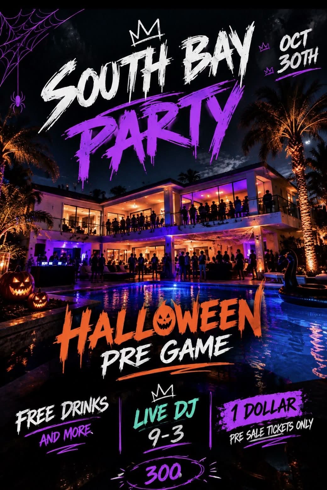 October 30th: PRE GAME HALLOWEEN PARTY